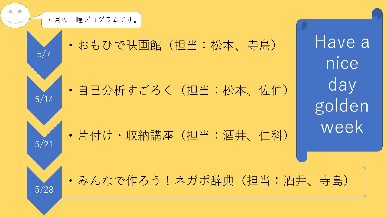 ウェルビー渋谷センター５月　土曜スペシャルのご案内pptx